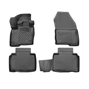 Ford Edge Floor Mats - Omac - Rubber TPE - Black - 2015-2019 Ford Edge Floor Mats - Omac - Rubber TPE - Black - 2015-2019